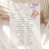 Baby Bear with Purple Balloons Baby Shower Games, Set of 3 Games, Girl Baby Shower, Printable File, Edit Yourself, SH61