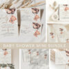 Baby Bear with Brown Balloons Baby Shower Mini Bundle, Gender Neutral Baby Shower, Printable File, Edit Yourself, SH62