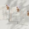 Teddy Bear with Purple Balloons Baby Shower Games, Set of 3 Games, Girl Baby Shower, Printable File, Edit Yourself, SH68