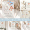 Baby Bear with Blue Balloons First Birthday Mini Bundle, Boy Birthday, Printable File, Edit Yourself, SH76 Baby Bear with Blue Balloons First Birthday Mini Bundle, Boy Birthday, Printable File, Edit Yourself, SH76