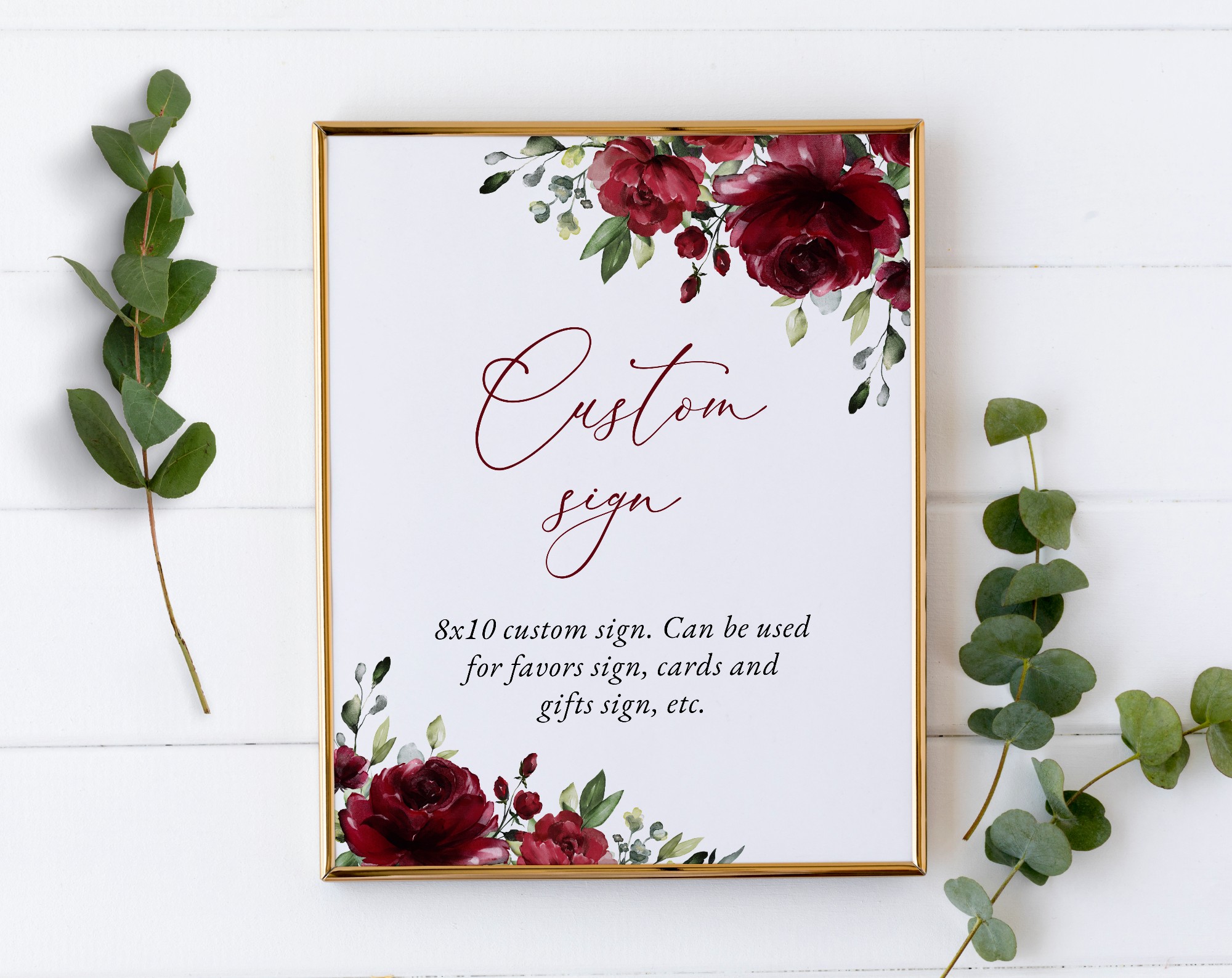 Burgundy Flowers Custom Sign, Birthday Sign, Girl Birthday, Printable File, Edit Yourself, SH83 Burgundy Flowers Custom Sign, Birthday Sign, Girl Birthday, Printable File, Edit Yourself, SH83