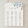 Dusty Blue Flowers Seating Chart, Wedding Sign, Printable File, Edit Yourself, SH24 Dusty Blue Flowers Seating Chart, Wedding Sign, Printable File, Edit Yourself, SH24
