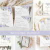 Purple Flowers Wedding Bundle, Printable File, Edit Yourself, SH29 Purple Flowers Wedding Bundle, Printable File, Edit Yourself, SH29