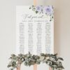 Purple Flowers Seating Chart, Wedding Sign, Printable File, Edit Yourself, SH29 Purple Flowers Seating Chart, Wedding Sign, Printable File, Edit Yourself, SH29