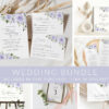 Purple Flowers Wedding Bundle, Printable File, Edit Yourself, SH29 Purple Flowers Wedding Bundle, Printable File, Edit Yourself, SH29
