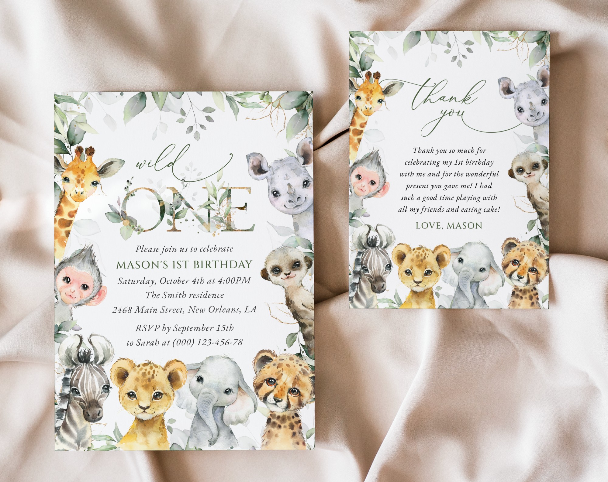 SH32 Wild Animals First Birthday Shop by Collection