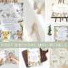 Wild Animals First Birthday Mini Bundle, Boy Birthday, Printable File, Edit Yourself, SH32