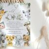 Wild Animals First Birthday Invitation, Birthday Stationery, Boy Birthday, Printable File, Edit Yourself, SH32
