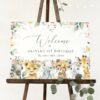 Wild Animals and Hibiscus Welcome Sign, First Birthday, Girl Birthday, Printable File, Edit Yourself, SH37 Wild Animals and Hibiscus Welcome Sign, First Birthday, Girl Birthday, Printable File, Edit Yourself, SH37