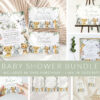 Wild Animals Baby Shower Mini Bundle, Boy Baby Shower, Printable File, Edit Yourself, SH42