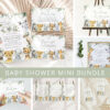 Wild Animals Baby Shower Mini Bundle, Boy Baby Shower, Printable File, Edit Yourself, SH42