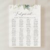 Greenery and Gold Seating Chart, Wedding Sign, Printable File, Edit Yourself, SH46