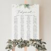 Greenery and Gold Seating Chart, Wedding Sign, Printable File, Edit Yourself, SH46