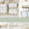 Wild Animals and Hibiscus Baby Shower Mini Bundle, Girl Baby Shower, Printable File, Edit Yourself, SH84 Wild Animals and Hibiscus Baby Shower Mini Bundle, Girl Baby Shower, Printable File, Edit Yourself, SH84