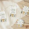 Wild Animals and Hibiscus Favor Tags, Gift Tags, Party Tags, Girl Baby Shower, Printable File, Edit Yourself, SH84