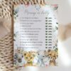 Wild Animals and Hibiscus Baby Shower Games, Set of 3 Games, Girl Baby Shower, Printable File, Edit Yourself, SH84