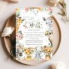 Wild Animals and Hibiscus Baby Shower Invitation, Girl Baby Shower, Printable File, Edit Yourself, SH84