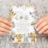 Wild Animals and Hibiscus Baby Shower Invitation, Girl Baby Shower, Printable File, Edit Yourself, SH84