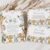Wild Animals and Hibiscus Baby Shower Invitation Suite, Girl Baby Shower, Printable File, Edit Yourself, SH84