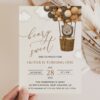 Bear and Brown Balloons First Birthday Invitation, Birthday Stationery, Boy Birthday, Printable File, Edit Yourself, SH88 Bear and Brown Balloons First Birthday Invitation, Birthday Stationery, Boy Birthday, Printable File, Edit Yourself, SH88