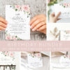Blush Flowers Birthday Mini Bundle, Girl Birthday, Any Birthday, Printable File, Edit Yourself, SH91