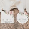 Blush Flowers Favor Tags, Gift Tags, Girl Birthday, Printable File, Edit Yourself, SH91