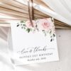 Blush Flowers Favor Tags, Gift Tags, Girl Birthday, Printable File, Edit Yourself, SH91