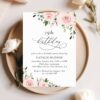 Blush Flowers Birthday Invitation, Girl Birthday, Any Birthday, Printable File, Edit Yourself, SH91