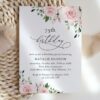 Blush Flowers Birthday Invitation, Girl Birthday, Any Birthday, Printable File, Edit Yourself, SH91