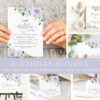 Purple Flowers Birthday Mini Bundle, Girl Birthday, Any Birthday, Printable File, Edit Yourself, SH93