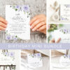 Purple Flowers Birthday Mini Bundle, Girl Birthday, Any Birthday, Printable File, Edit Yourself, SH93