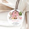 Farm Animals and Pink Barn Favor Tags, Gift Tags, Party Tags, Girl Baby Shower, Printable File, Edit Yourself, SH98