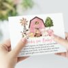 Farm Animals and Pink Barn Baby Shower Invitation Suite, Girl Baby Shower, Printable File, Edit Yourself, SH98
