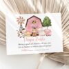 Farm Animals and Pink Barn Baby Shower Invitation Suite, Girl Baby Shower, Printable File, Edit Yourself, SH98