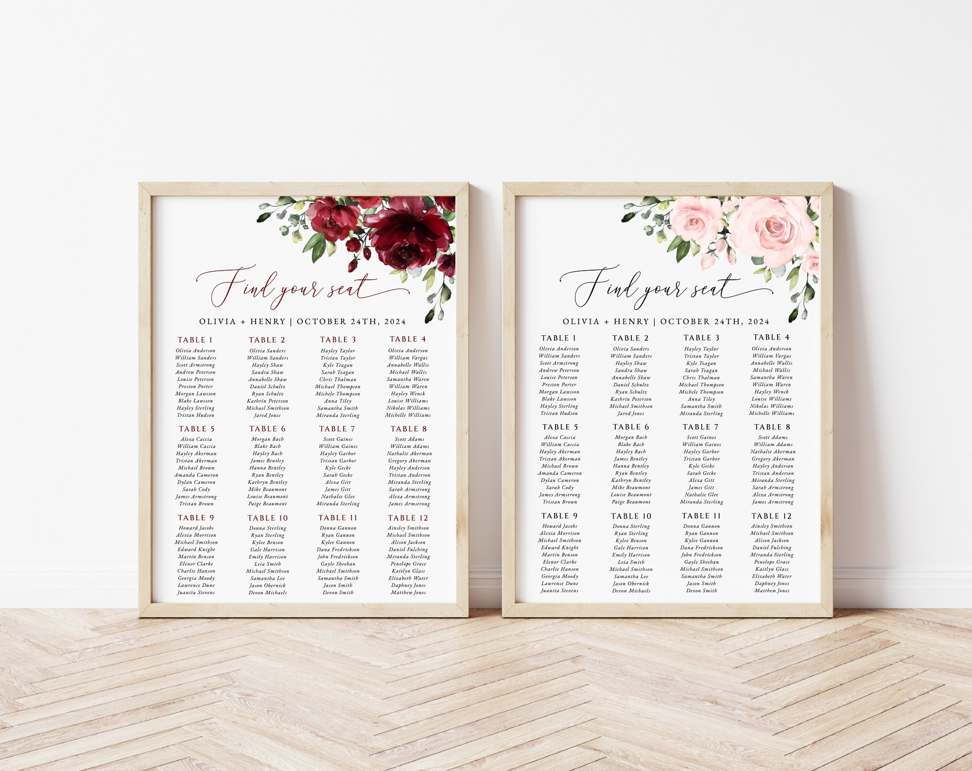 Wedding - Seating Charts