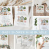 Farm Animals and Blue Barn Baby Shower Mini Bundle, Boy Baby Shower, Printable File, Edit Yourself, SH102