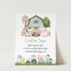 Farm Animals and Blue Barn Custom Sign, Printable File, Edit Yourself, SH102 SH113