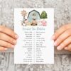 Farm Animals and Blue Barn Baby Shower Games, Set of 3 Games, Boy Baby Shower, Printable File, Edit Yourself, SH102