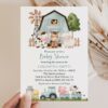 Farm Animals and Blue Barn Baby Shower Invitation, Boy Baby Shower, Printable File, Edit Yourself, SH102 Farm Animals and Blue Barn Baby Shower Invitation, Boy Baby Shower, Printable File, Edit Yourself, SH102