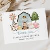 Farm Animals and Blue Barn Thank You Card, Boy Baby Shower, Printable File, Edit Yourself, SH102 Farm Animals and Blue Barn Thank You Card, Boy Baby Shower, Printable File, Edit Yourself, SH102