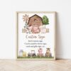 Farm Animals and Brown Barn Custom Sign, Printable File, Edit Yourself, SH103 SH116
