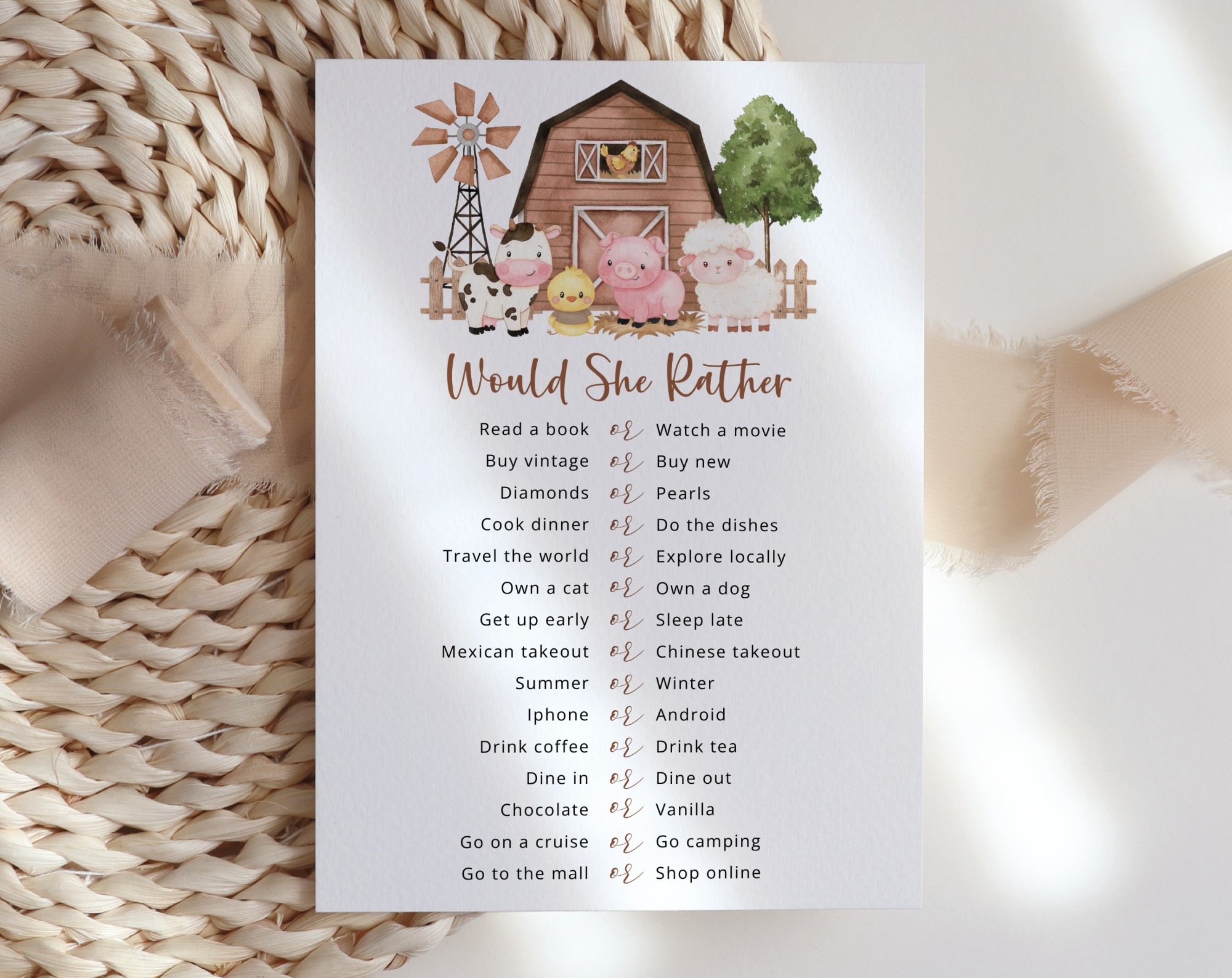 Farm Animals and Brown Barn Baby Shower Games, Set of 3 Games, Gender Neutral Baby Shower, Printable File, Edit Yourself, SH103 Farm Animals and Brown Barn Baby Shower Games, Set of 3 Games, Gender Neutral Baby Shower, Printable File, Edit Yourself, SH103