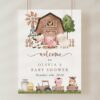 Farm Animals and Brown Barn Welcome Sign, Baby Shower Sign, Gender Neutral Baby Shower, Printable File, Edit Yourself, SH103