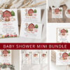 Farm Animals and Red Barn Baby Shower Mini Bundle, Girl Baby Shower, Printable File, Edit Yourself, SH104
