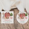 Farm Animals and Red Barn Favor Tags, Gift Tags, Party Tags, Girl Baby Shower, Printable File, Edit Yourself, SH104