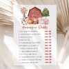 Farm Animals and Red Barn Baby Shower Games, Set of 3 Games, Girl Baby Shower, Printable File, Edit Yourself, SH104