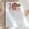 Farm Animals and Red Barn Baby Shower Games, Set of 3 Games, Girl Baby Shower, Printable File, Edit Yourself, SH104