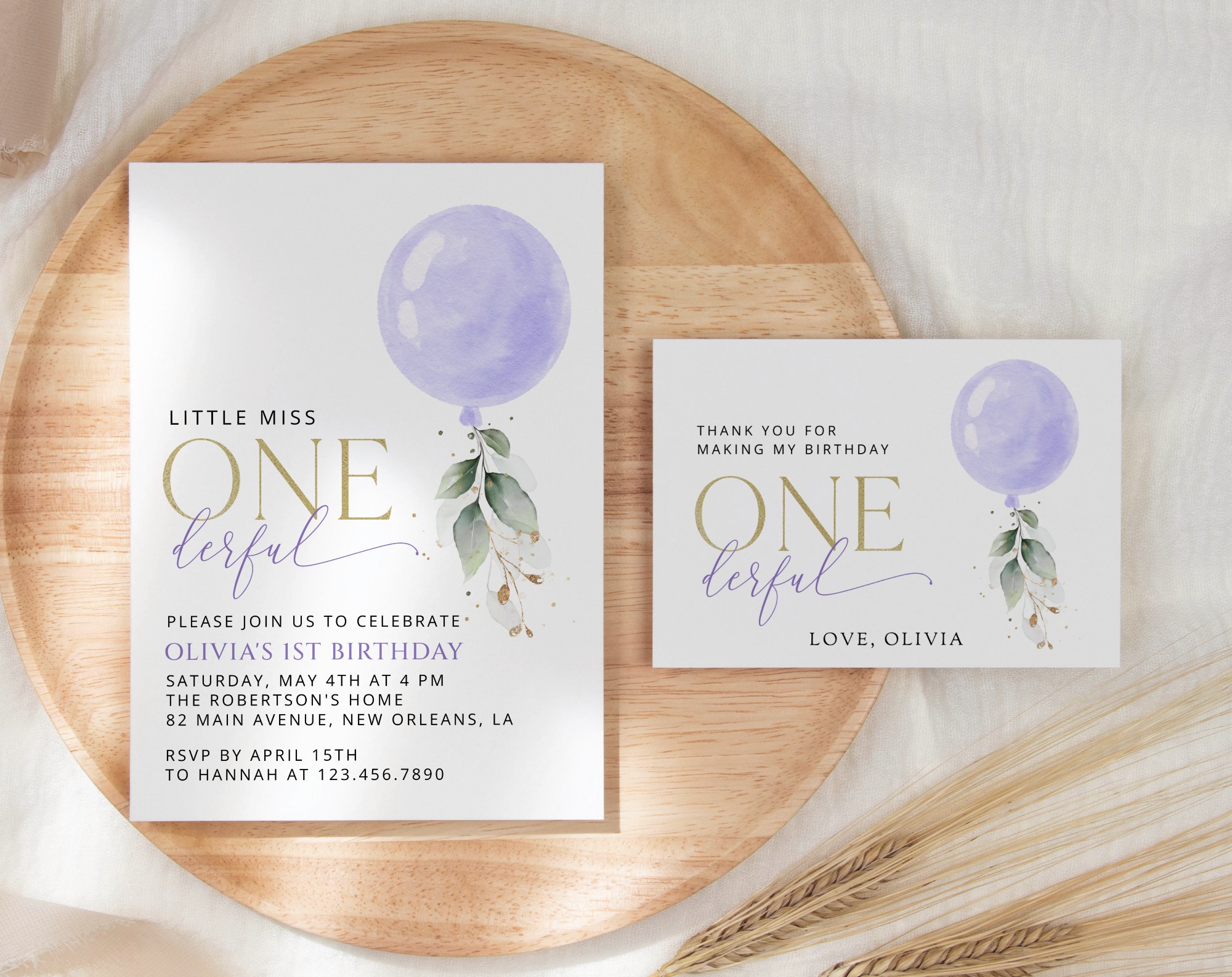 SH106 Purple Balloon First Birthday Shop by Collection