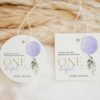 Purple Balloon Favor Tags, Gift Tags, First Birthday, Girl Birthday, Printable File, Edit Yourself, SH106