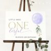 Purple Balloon Welcome Sign, Birthday Sign, First Birthday, Girl Birthday, Printable File, Edit Yourself, SH106